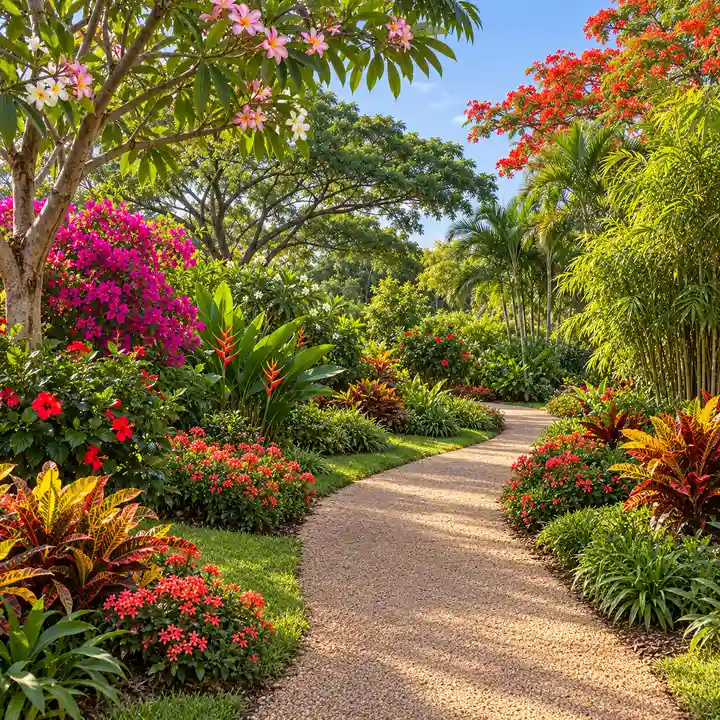 Vaswani Bagalur landscaped grounds with planting and paths, artist's impression