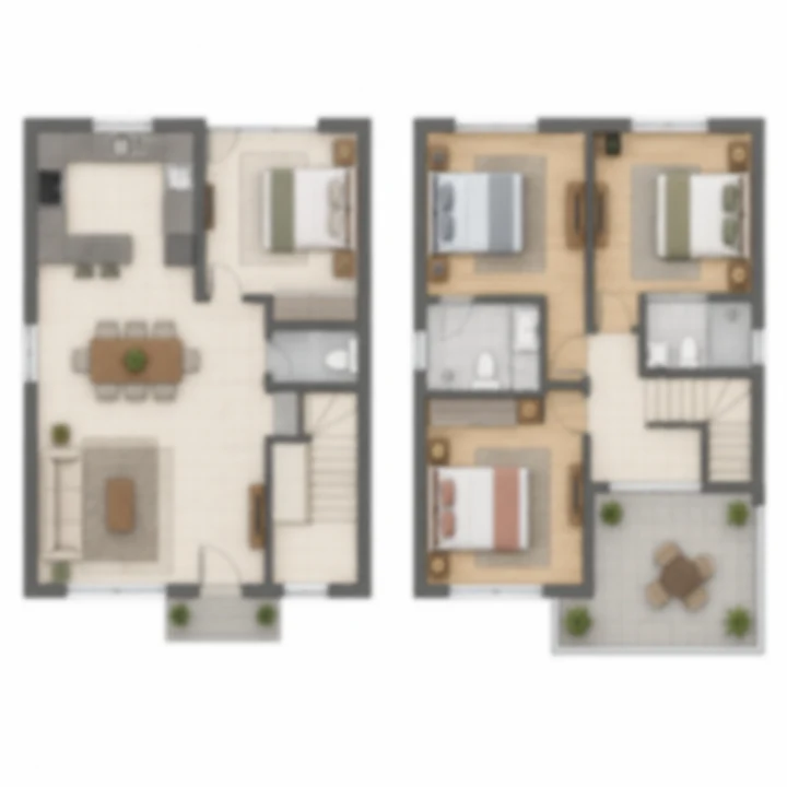 Vaswani Bagalur indicative apartment layout E, blurred artist's impression Vaswani Bagalur indicative apartment layout E, blurred artist's impression
